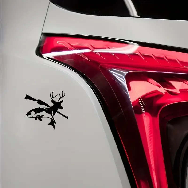 Sunset Graphics & Decals Fish Deer Gun Decal Vinyl Car Sticker Fishing Hunting For Cars Trucks Vans Walls Laptop