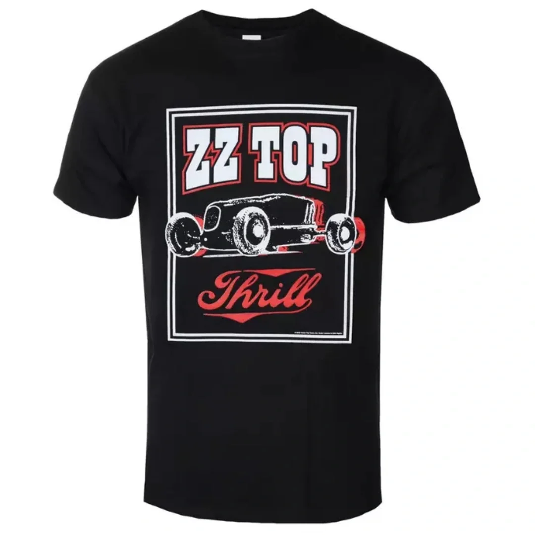 ZZ-Top - Thrill Pattern Printing Summer Fashion T-Shirt Men Women Cotton T-shirt Casual Street Classic Band T-shirt