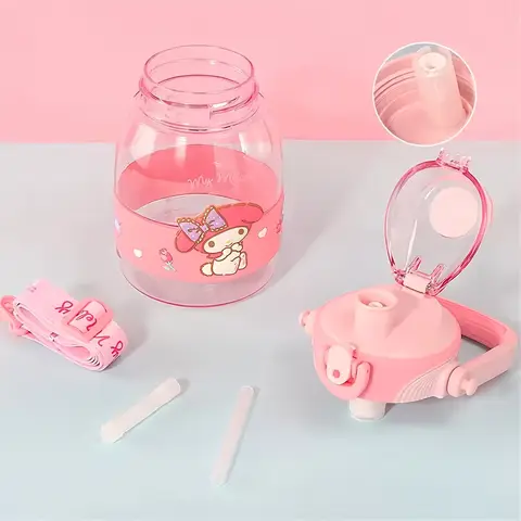 1200ML MINISO Sanrios Anime Cinnamoroll Pochacco Kuromi Tritan Material Vattenflaska Mugg Stor Kapacitet Plastmuggar med Sugrör 8 best sales kawaii kanelbulle - №6