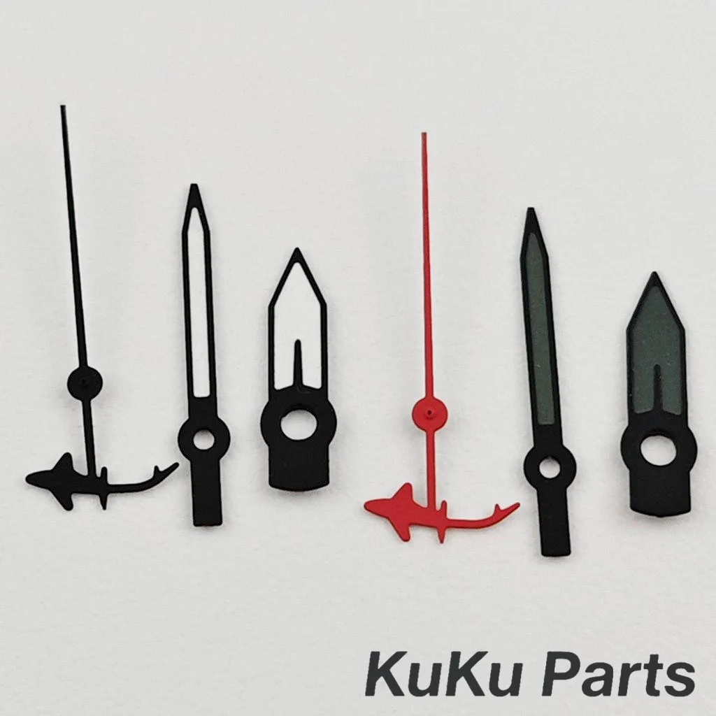 NH35 стрелки C3 зеленые супер светящиеся акулы секундные стрелки часы иглы для NH34 NH35 NH36 NH38 часы с механизмом указатели детали