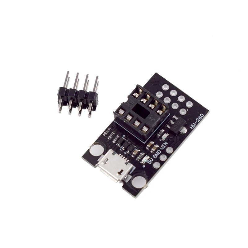 ATtiny13A ATtiny25 ATtiny45 Pluggable For Smart Electronic Programming Development Board Module Editor Micro USB Power Connector