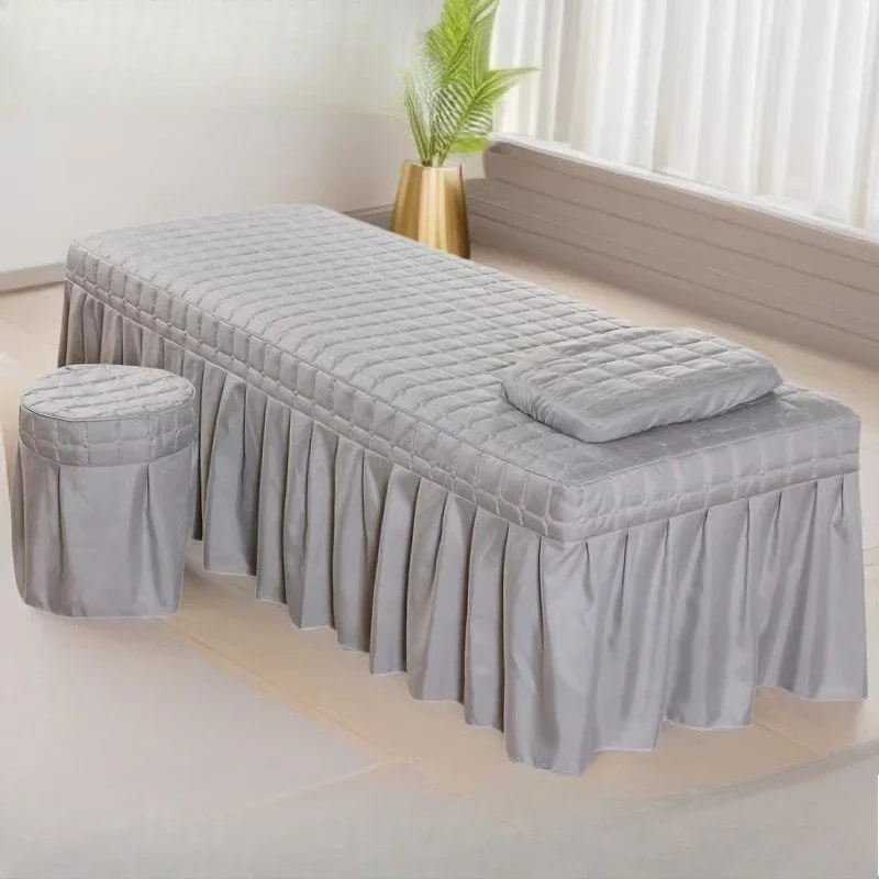 New Thickened All Inclusive One-piece Bed Cover Massage Shop Isolate Dirt and Stains Bedding Checkered Quilted Design Flat Sheet