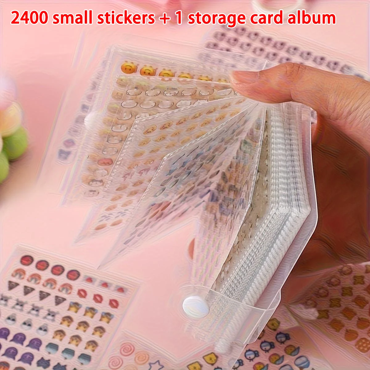 2400pcs Mini Cute Sticker Set with Storage Book
