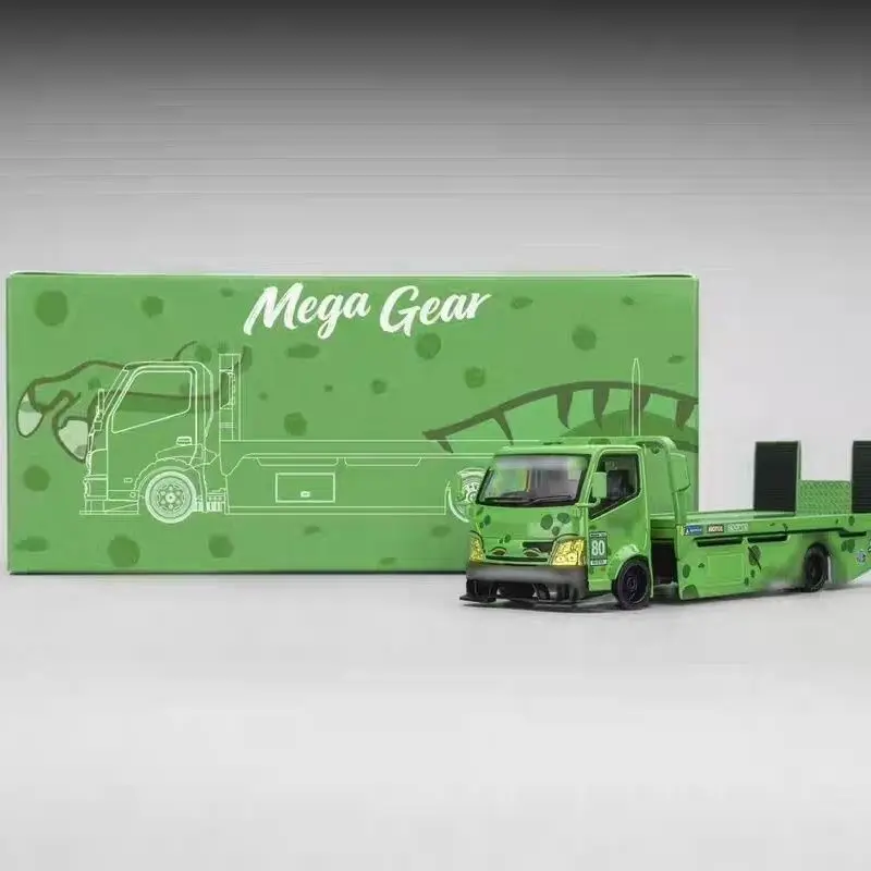 

Новая Горячая Новинка Mega Gear MG 1:64: Модифицированный Грузовик-Прицеп с Динозаврами (Розовый, Зеленый), Модель из Сплава, Игрушка