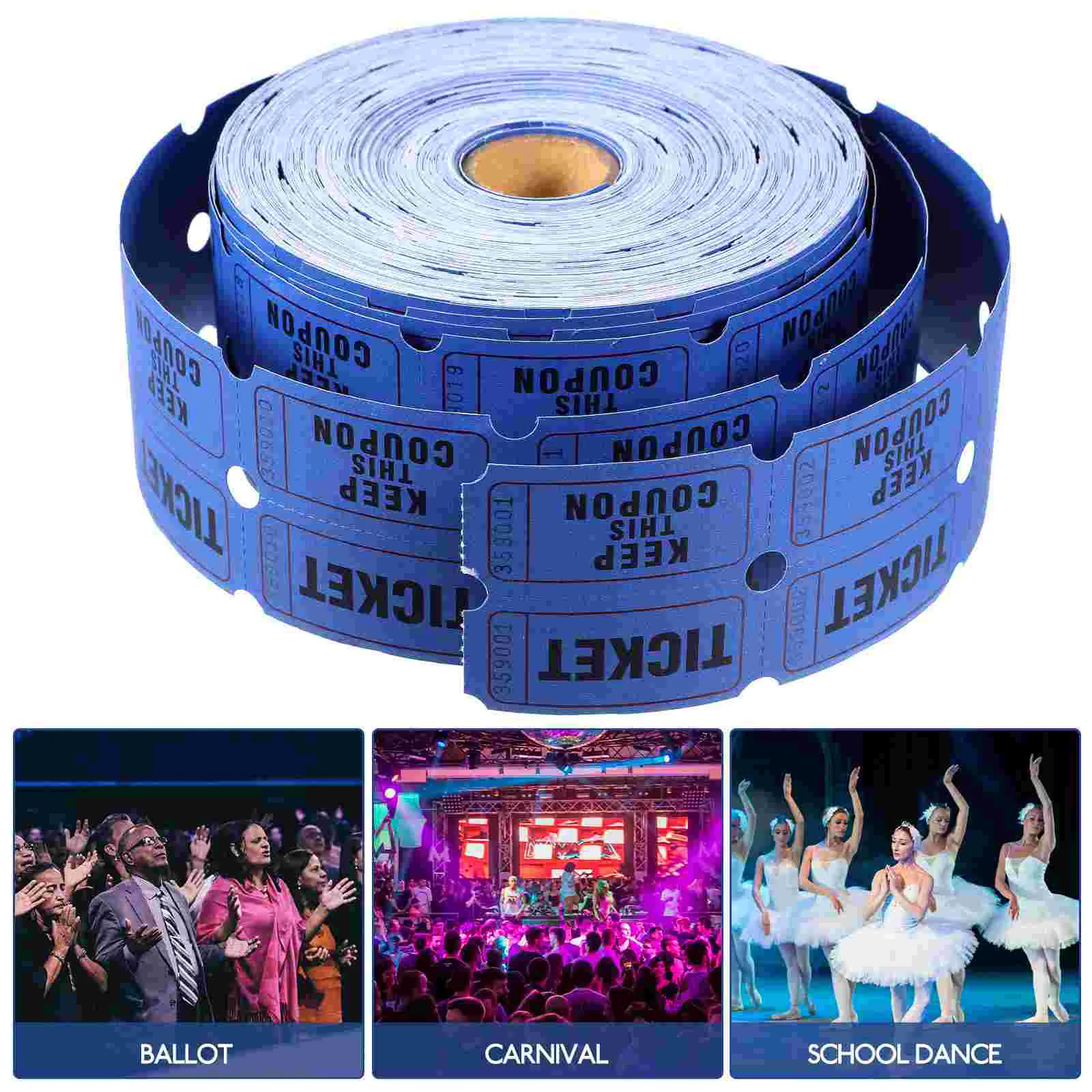 Lottery Raffle Tickets Prize Game Vouchers for Concert Universal Party Paper Event Labels