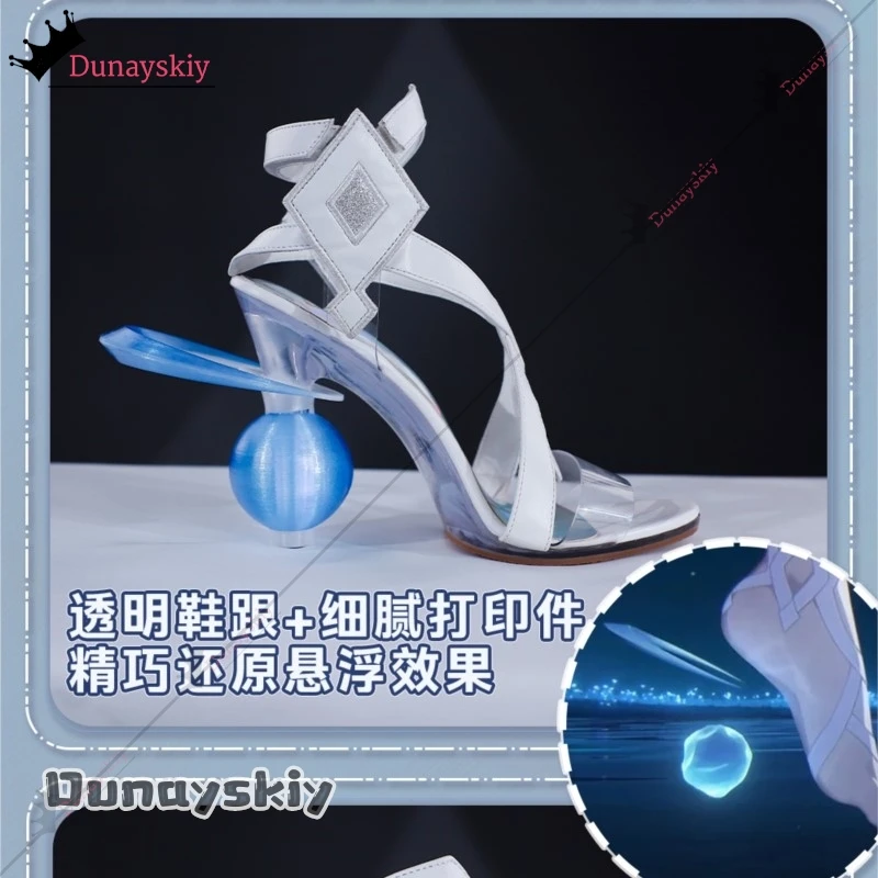 YiNuo @ AGenshin Impact Moonlit Maiden Columbina Cosplay chaussures talons hauts brillant accessoire chaussures Anime personnage Roleplay accessoire