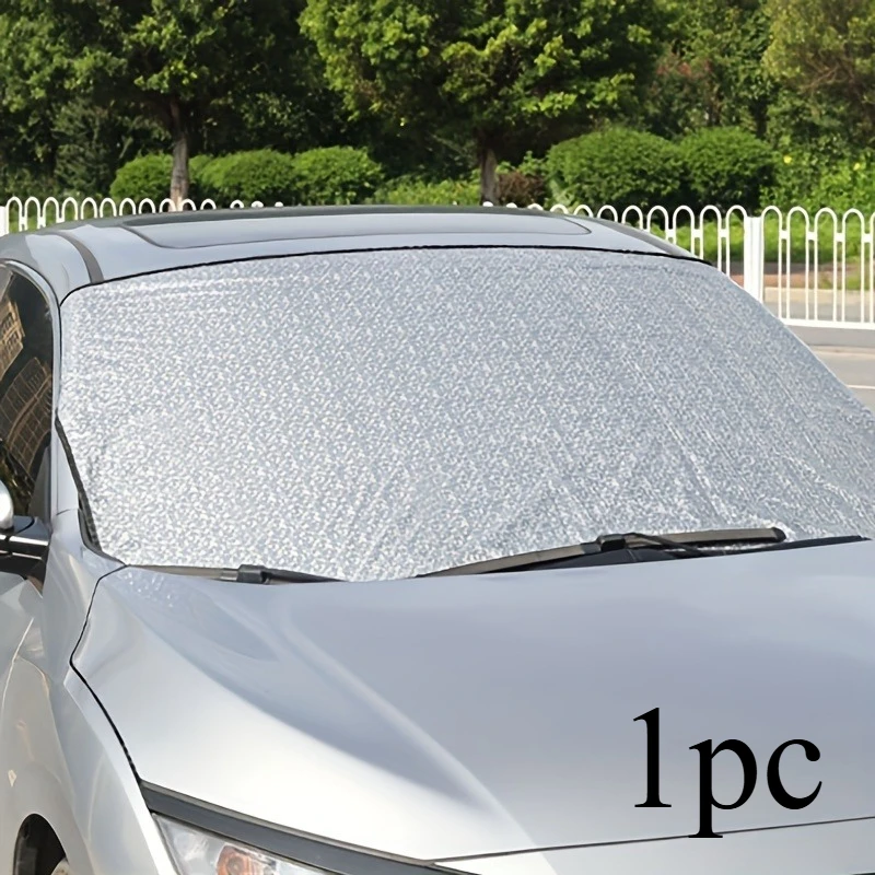 1pc Universal Car Front Windshield Cover, Car Sunshade Canopy, Snow and Ice Protection Cover, Windshield Cover for Winter