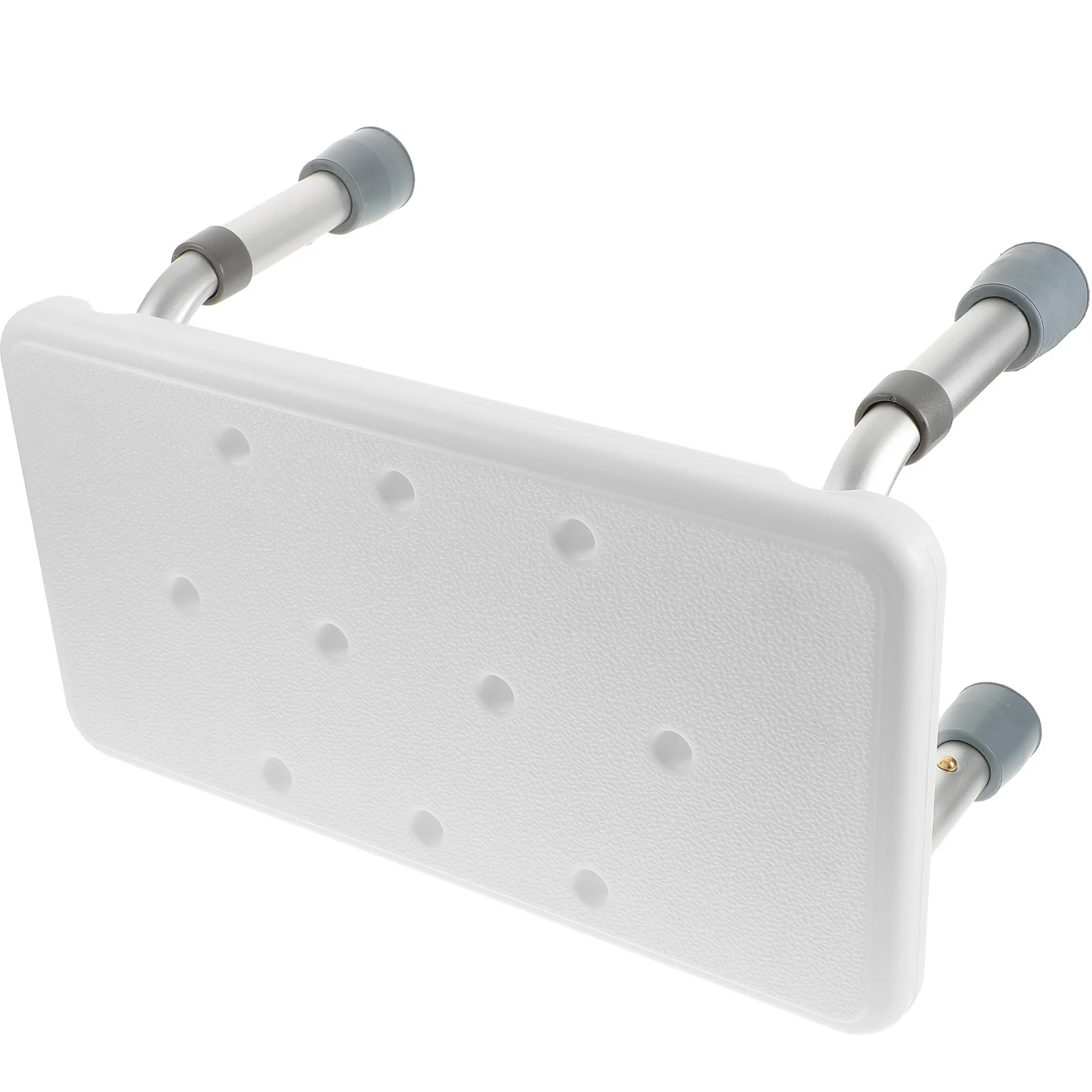 1 szt. Regulowany stołek do kąpieli 41x22 cm z antypoślizgowym siedziskiem z PE i ramą ze stopu aluminium dla seniorów, dorosłych i kobiet w ciąży, udźwig 200 kg