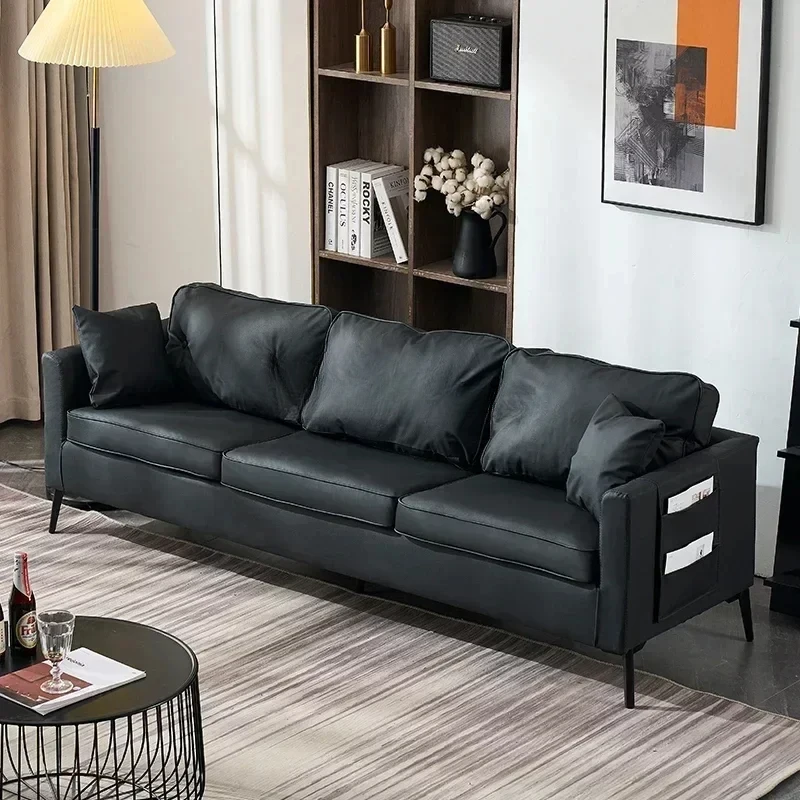 Pu Leather Living Room Sofas Modular Modern Nordic Living Room Sofas Accent Bed Floor Canape Salon Apartment Furniture