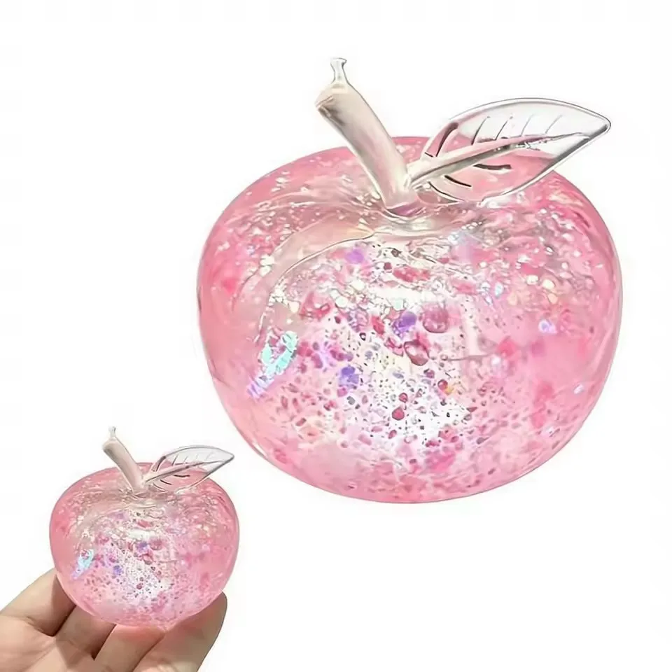 1/2Pcs Strawberry & Apple Shaped Squishies Toy for Relieving Strees, Ultra-Realistic 3D Squeeze Fidget Toy for Kids Adults Gifts