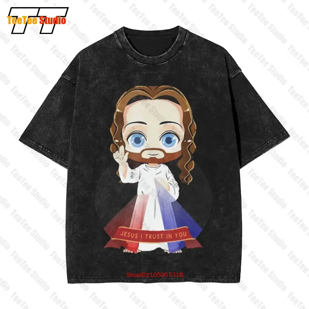 Jesus I Trust In You Divine Mercy Vintage Oversized T-Shirt KTXL