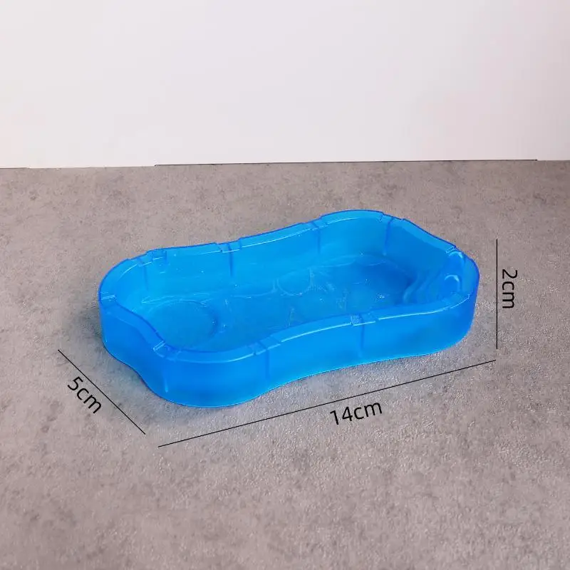 1Pcs Mini Blue Swimming Pool Model Dollhouse Miniature Pool Scene Ornament For Doll House Children's Toy Accessories