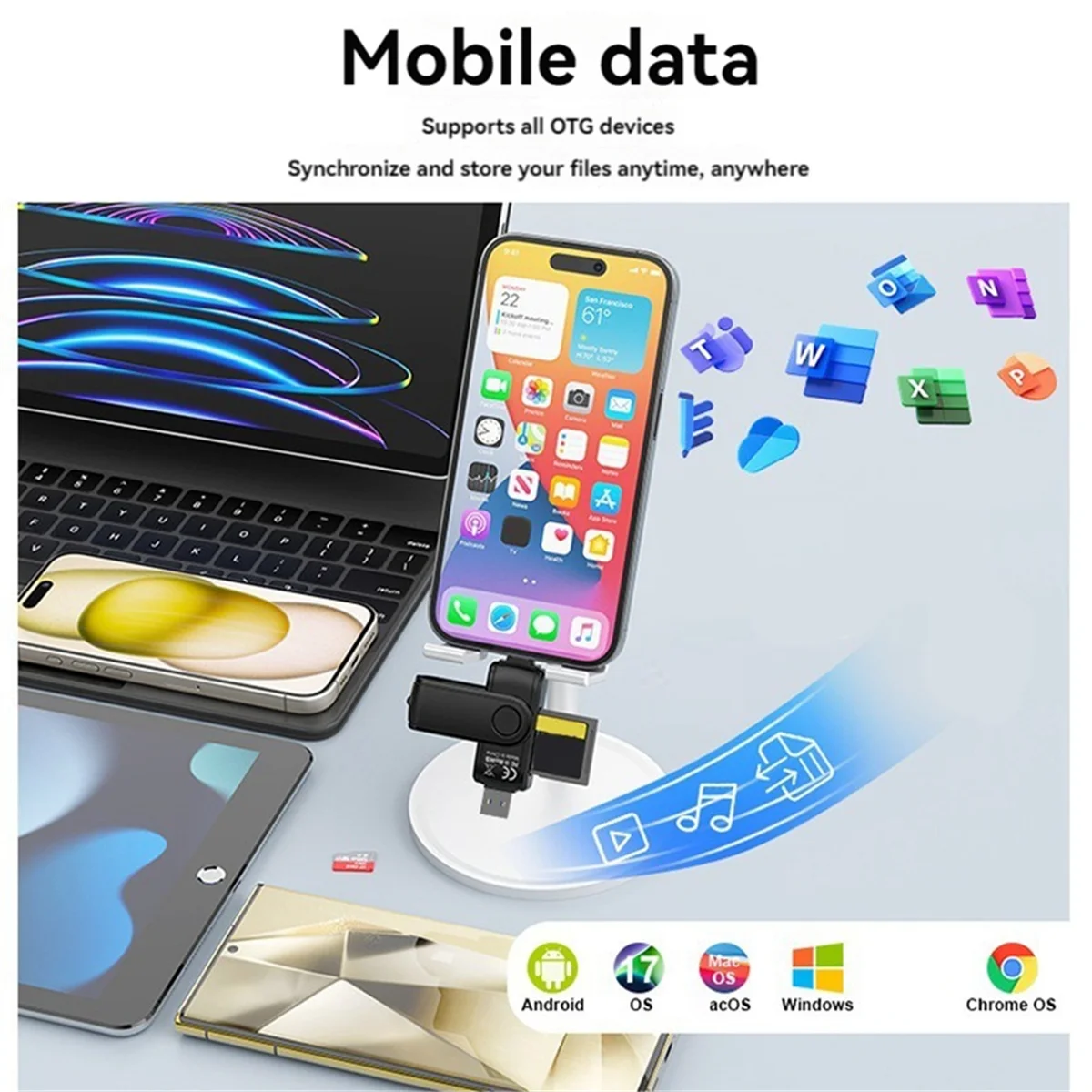 

Efficient Type C SD TF Card Reader High Speed USB 3.0 SD TF Smart Memory Card