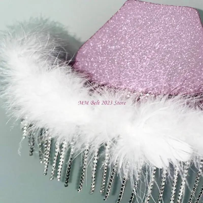 Chapéu cowgirl com penas, 49me, noiva, casamento, foto, adereços, verão, ar livre, mulher, menina, chapéu com borda