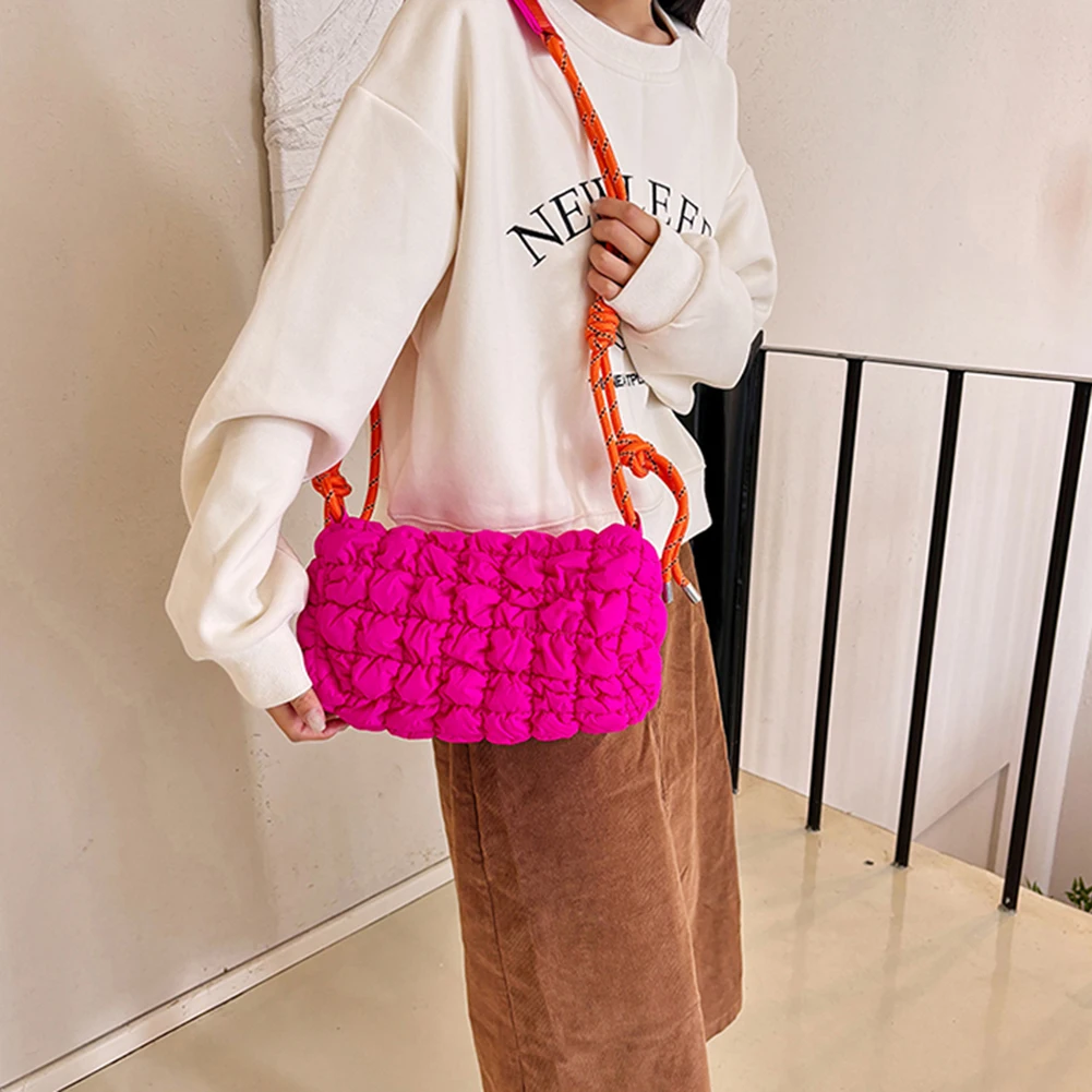 

Женская сумка-кроссбоди с мягкой подкладкой и плетеным ремнем, вместительная сумка-сатчел для повседневного использования и стильных выходов на улицу