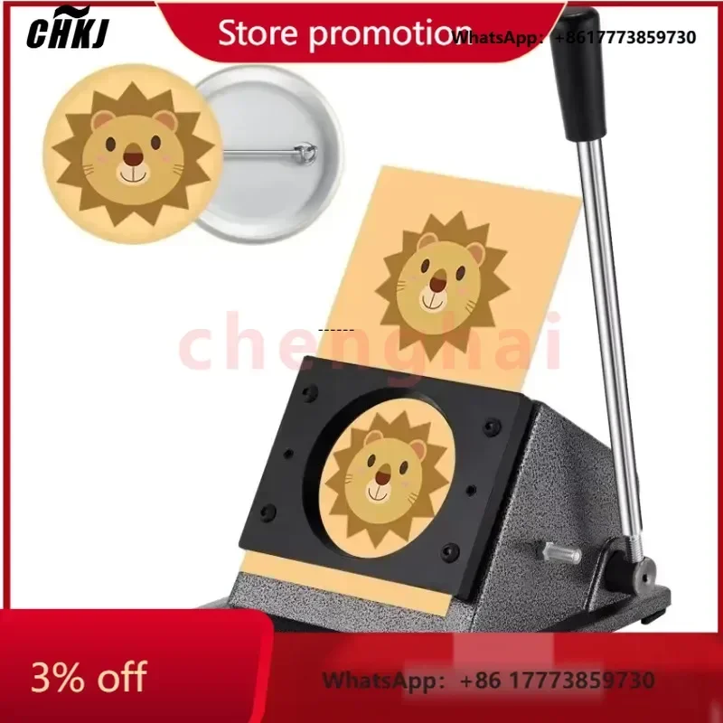 CHKJ  for 25/32/44/58/75mm Button Paper Cutter Circle Paper Punch Cutter Graphics Punch Cutter DIY Button Badage Card Cutting