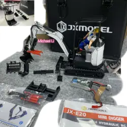 In Stock JX Model 1/14 E20 RC Hydraulic Excavator Mini Remote Control Digger Sounds Light