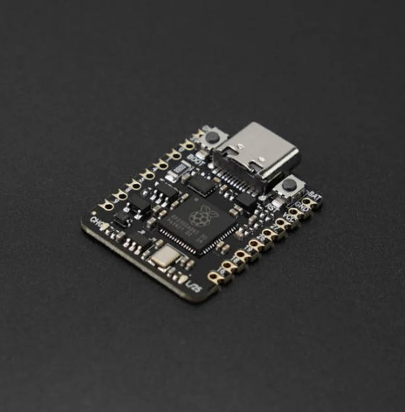 Beetle RP2350 Wearable Dev Board, Dual-Core ARM/RISC-V, 150MHz, MicroPython, Coin-Sized, Battery Management