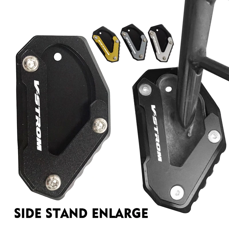 DL650 Motorcycle Kickstand Foot Side Stand Enlarge Extension Plate Pad For SUZUKI V-STROM 650/XT VSTROM DL650 V STROM650 2004-23