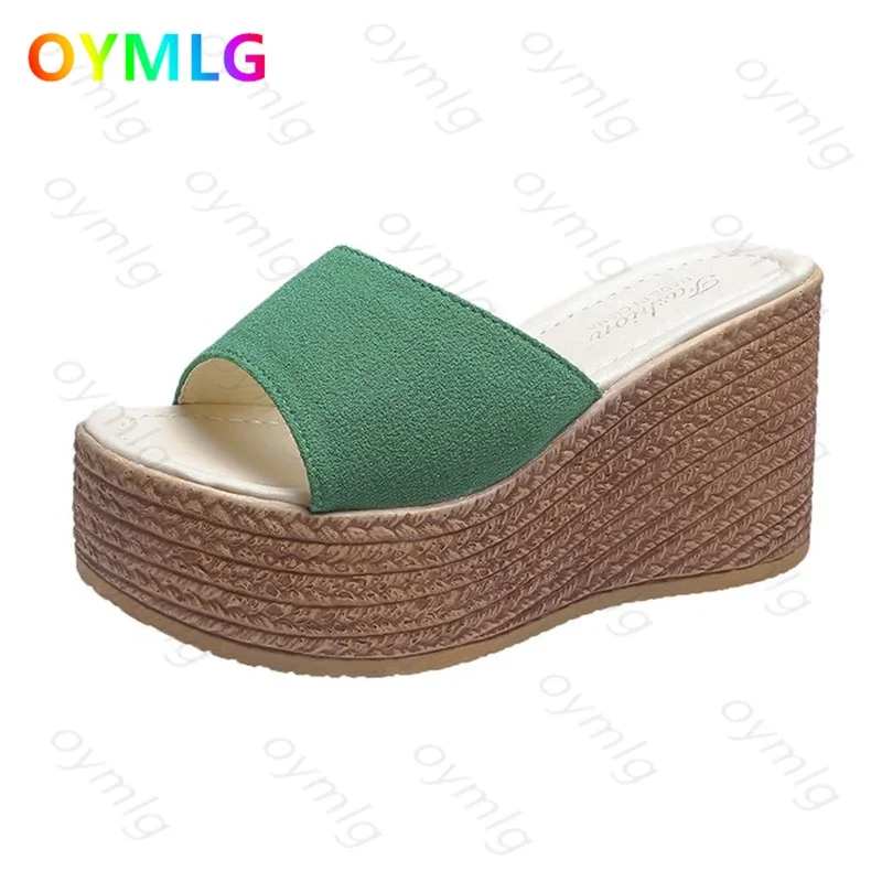 2021 fashion women's shoes flower women's sandals car line non-slip holiday beach seaside slope heel comfortable sandals