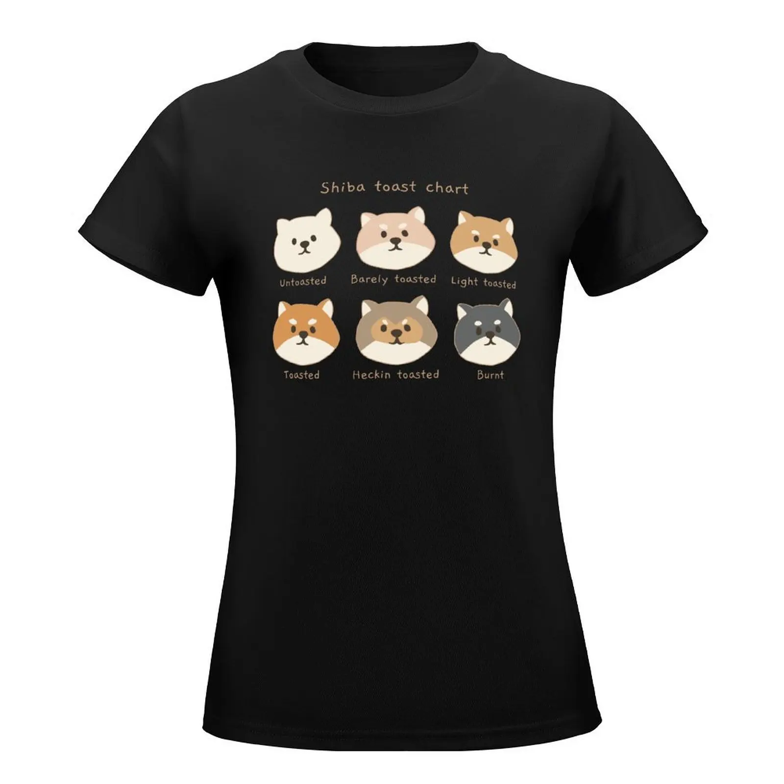 Shiba Inu Toast Chart T-Shirt oversized hippie clothes Blouse lady clothes t-shirts for Women loose fit