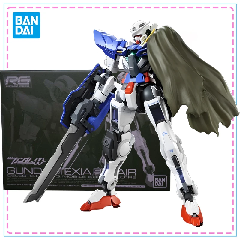 

Bandai RG GN-001RE GUNDAM EXIA REPAIR Kit Cloak Battle Damage Anime Action Figure Genuine Gundam Collectible Assembly Model Toys