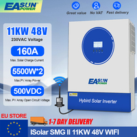 EASUN 11KW 10.2 48V Hybrid Solar Inverter Off Grid 220VAC Pure Sine Wave PV Input 500VDC 150A MPPT Support Lithium BMS With WIFI