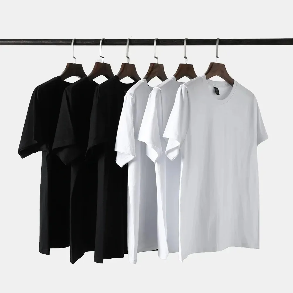 Fashion Summer Men Women T-shirt Cotton Solid Tshirts Oversized Short Sleeve T Shirt Fashion Soft White Black Tee Clothing Tops