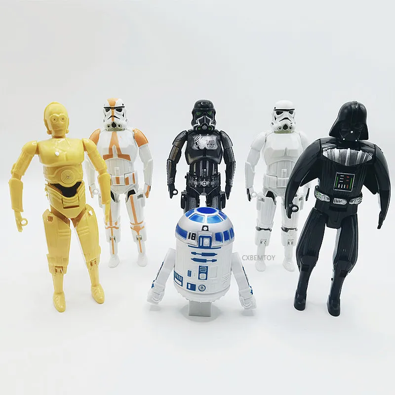 6 stks/partij Star Wars Figuur PVC Model Pop Darth vader Stormtrooper R2D2 Vervormd Ei Speelgoed Gashapon Collectie Speelgoed Voor Jongens