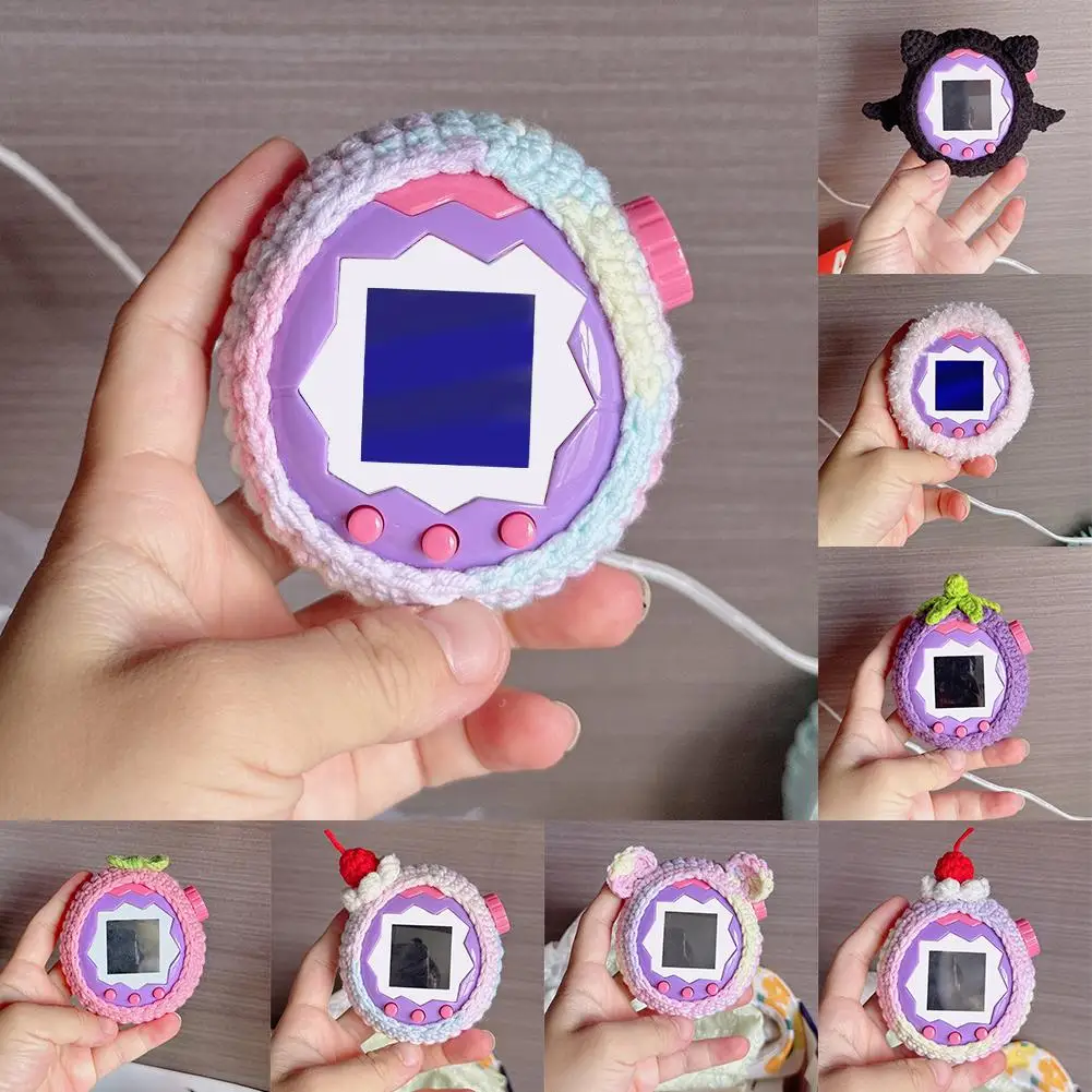 Tamagotchi Paradise 다채로운 수제 원사 니트 전자 애완 동물 게임 장난감 장식 액세서리 보호 케이스 커버 ﻿