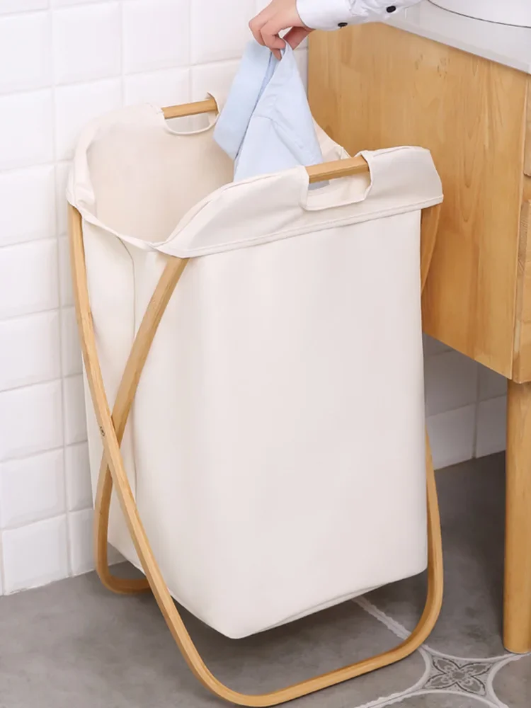 Dirty clothes basket Bathroom fabric Nordic storage Folding dirty clothes Household Light luxury la