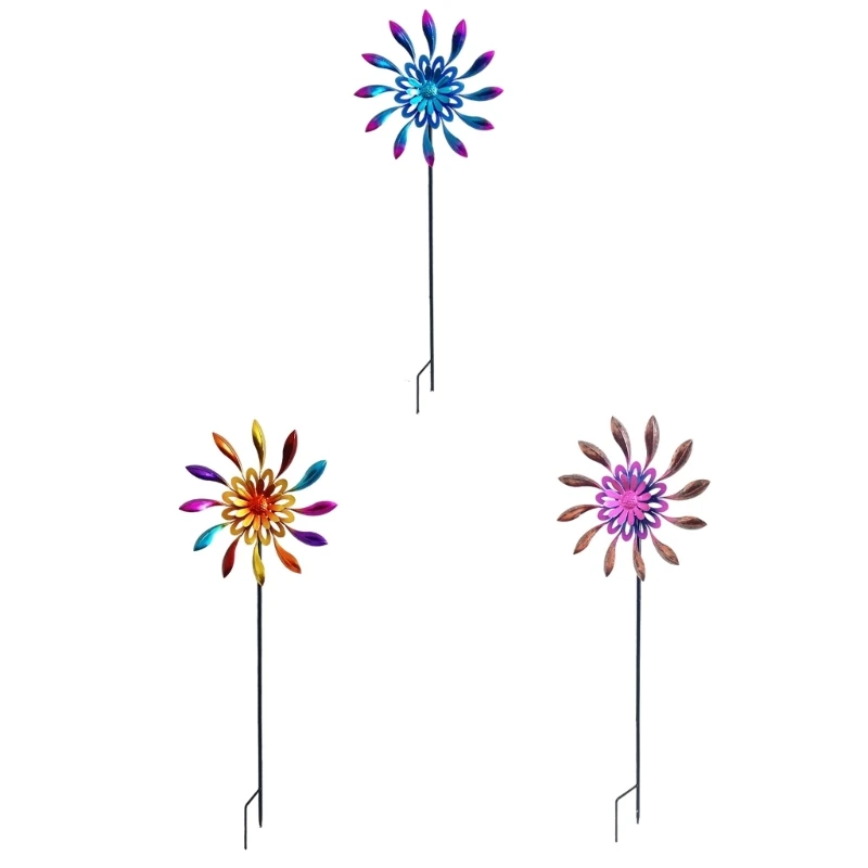 

Decorative Metal Wind Spinner Windmill Sculpture For Landscape Outdoor Gardens