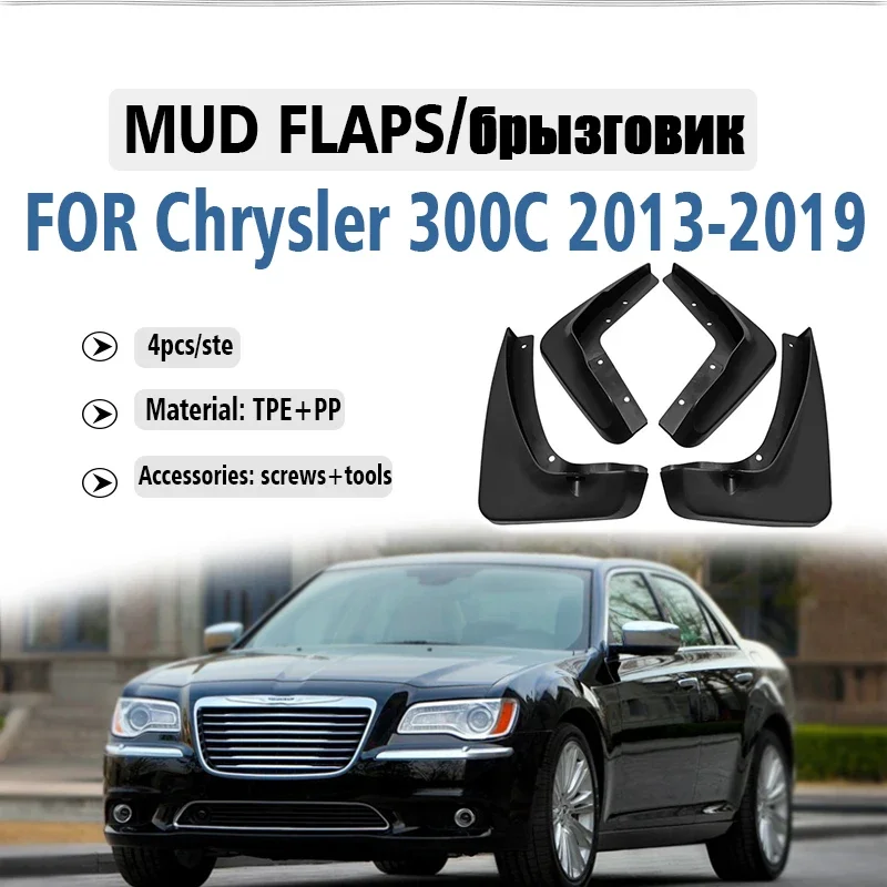 

Front Rear 4pcs FOR Chrysler 300C 2013 2014 2015 2016 2017 2019 Mud Flap Guards Splash Mudflaps Mudguard Fenders Car Accessories