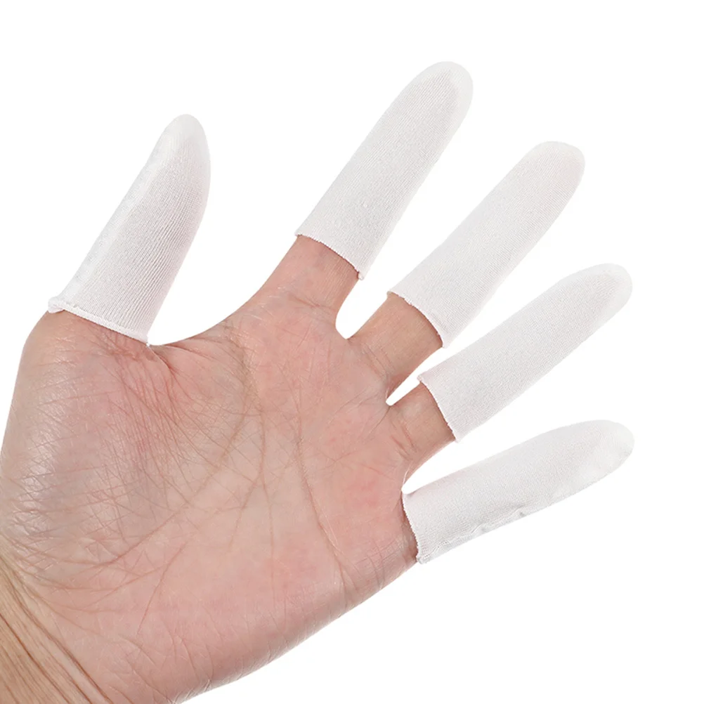 

200 Pcs Non-slip Finger Cover Elastic Reusable Transparent Sleeve Protective Work Gloves Cut Resistant Breathable Fingertip
