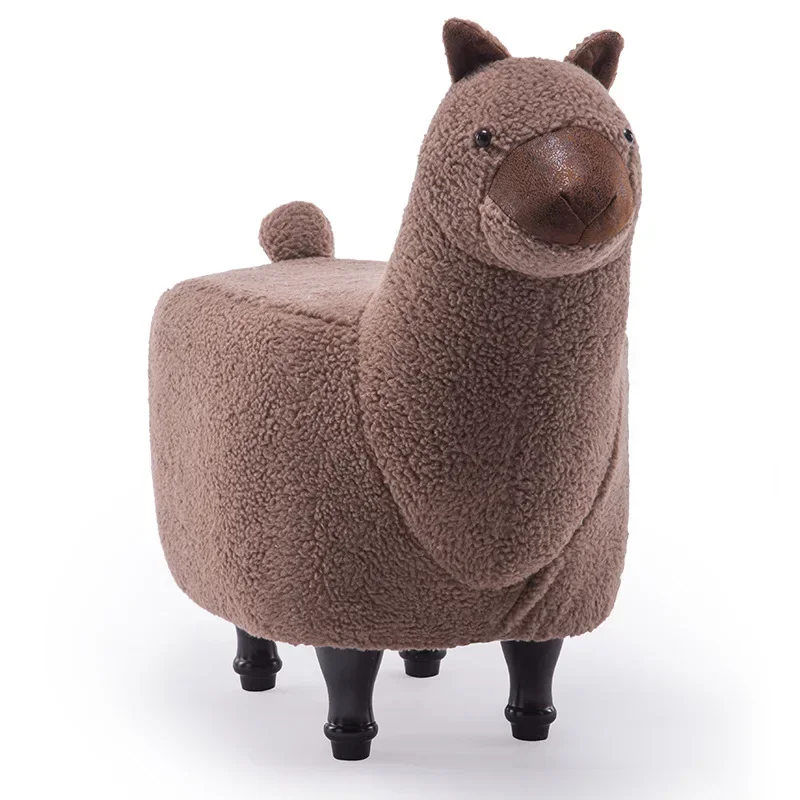 Alpaca Shaped Shoe Rack Low Stool Hallway Storage Bench Footstool For Living Room Entrance Try On Shoes Organizer Furniture