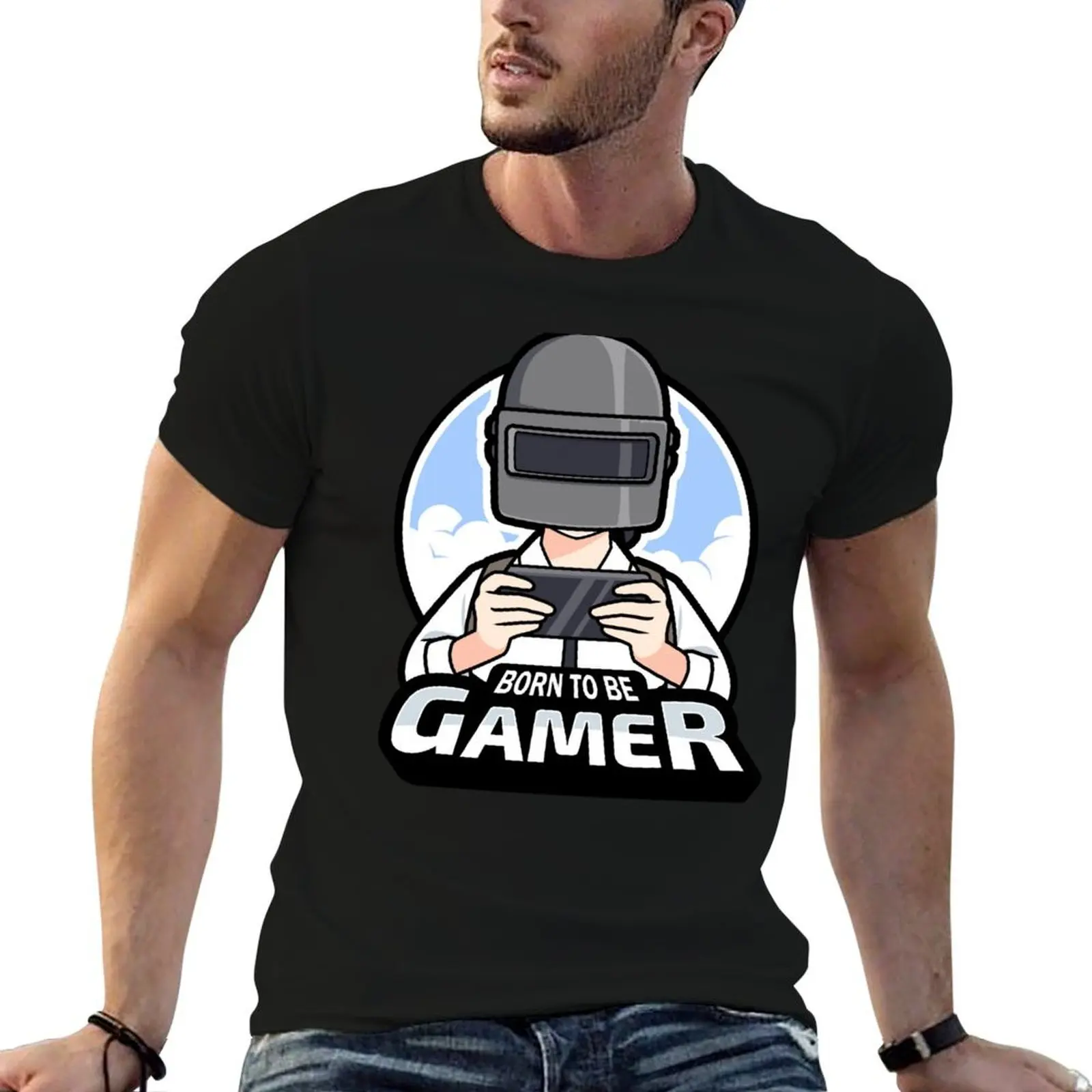 

Born To Be A Gamer :Video Games Lover T-Shirt t shirts for man cotton anime tshirt T-Shirt