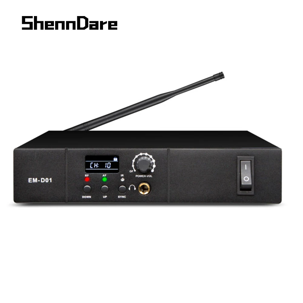 نظام مراقبة لاسلكية للأذن من SHENNDARE مزود بـ 4 قنوات وجهاز إرسال احترافي UHF لاسلكي لمراقبة المسرح