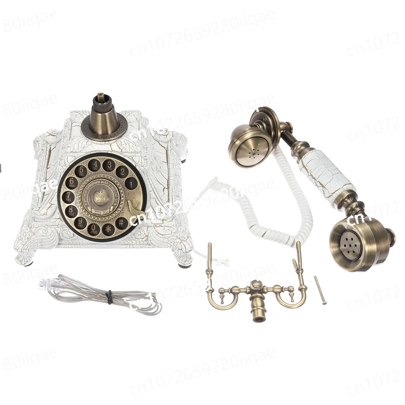 Novelty Retro Telephone Figurine Miniature Vintage Telephone House Decoration Living Room Cafe