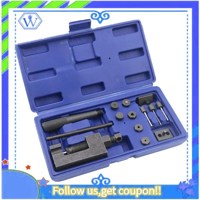 M46K-دراجة نارية سلسلة قواطع أداة التثبيت 6 دبابيس سلسلة القاطع المبرشم الدراجة سلسلة دبوس الصحافة مقبض ل 415/420/428/520/525