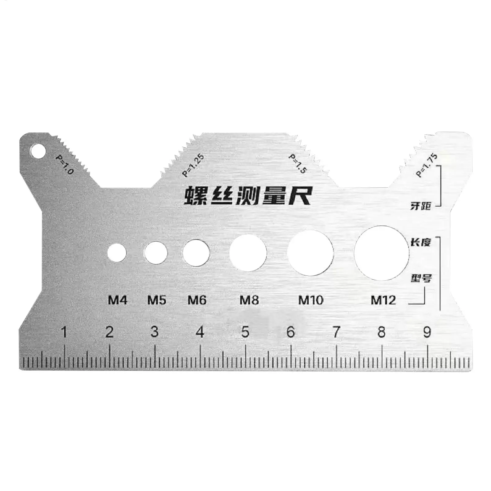 Thread Checker Screw Measurement Ruler Stainless Steel Caliper Metric Gauge Tool For Measuring Screw Pitch Bit Bolt Nut Screw