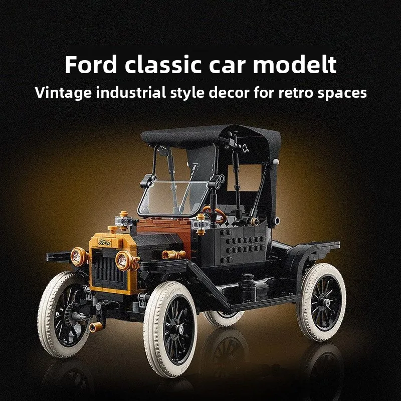 

2026 New Compatible Ford Model T Classic Car 11376 Assembled building block toy Boy gift model toy