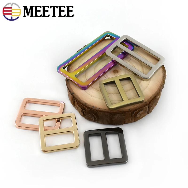 

20/50Pc 16-50mm Metal Ring Buckles Tri Glide Slider Buckle Backpack Strap Webbing Adjuster Loop Clasp DIY Hardware Accessories