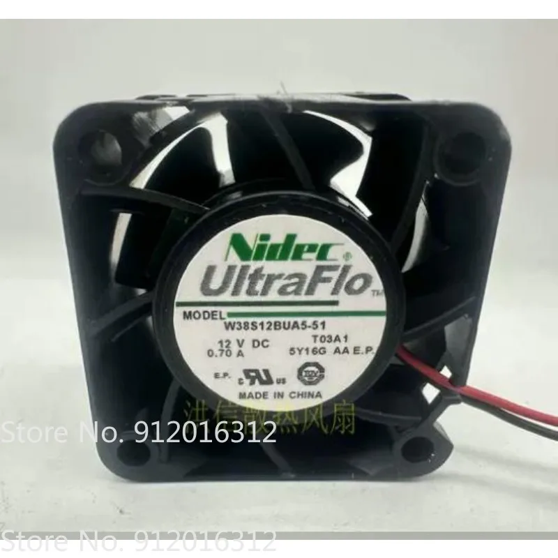 Original New Fan for Nidec 3828 W38S12BUA5-51 12V 0.70A Cooling Fan 38*38*28MM