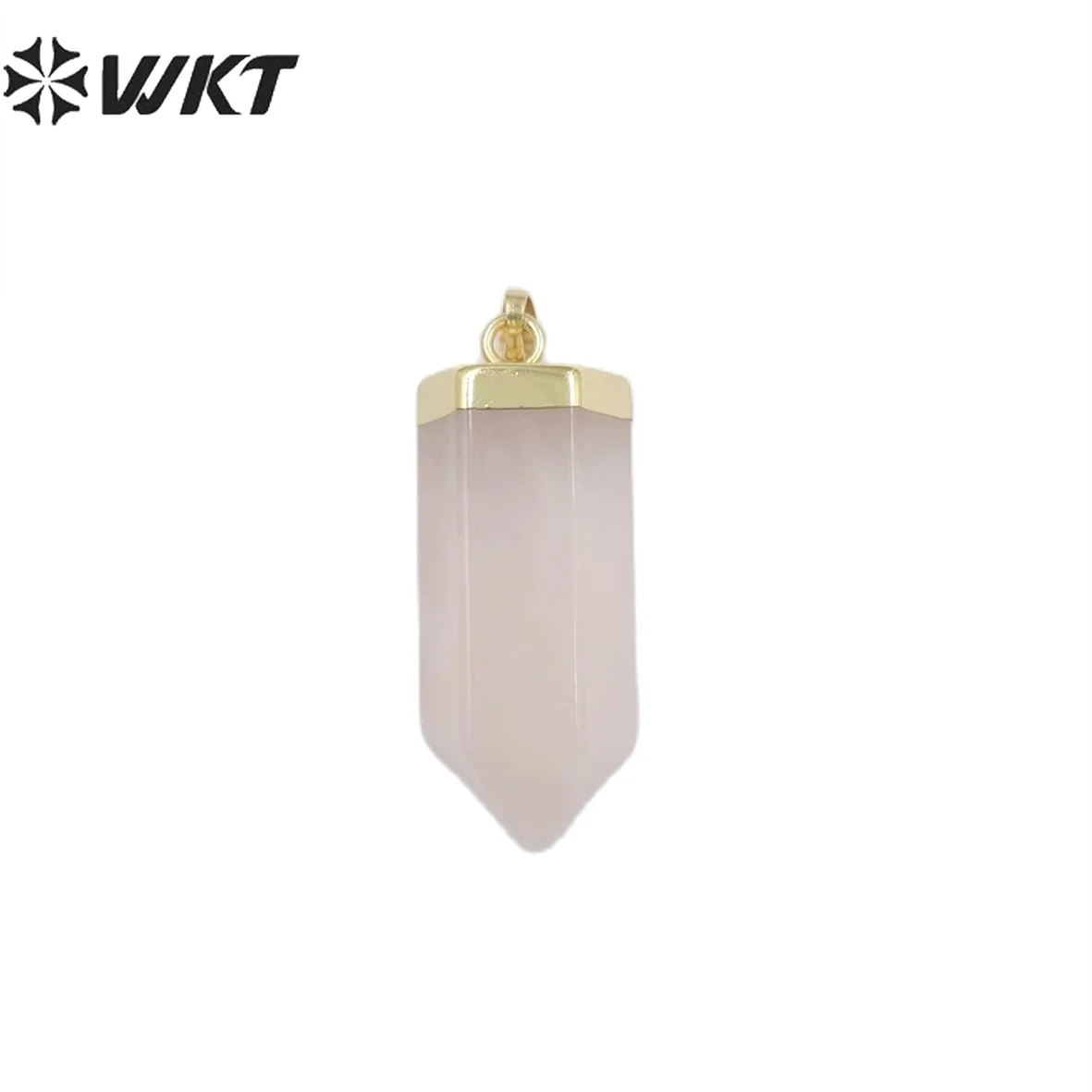 WT-P1880 New Size Natural Precious Gemstone Hexagona Amethyst 30mm Long Stone Pendant Energy Spirit Quartz Accessories