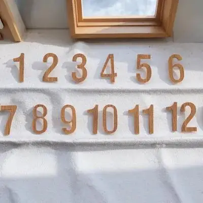 

12pcs Numbers Kit Wall Clock Numerals Replacement Arabic Diy Digital Numbers For Clock Making Repairing Accessory Home Decor