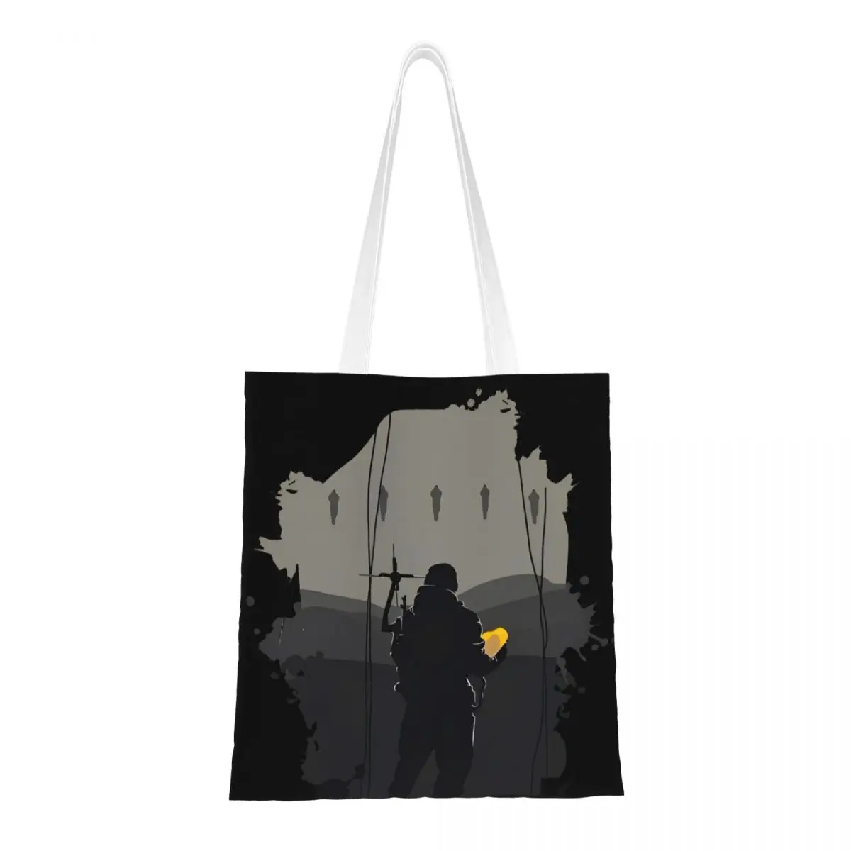 

Death Stranding Tomorrow Is In Your Hand V2 Canvas Tote Bag Aesthetic Large Capacity Shopping Bags for Unisex