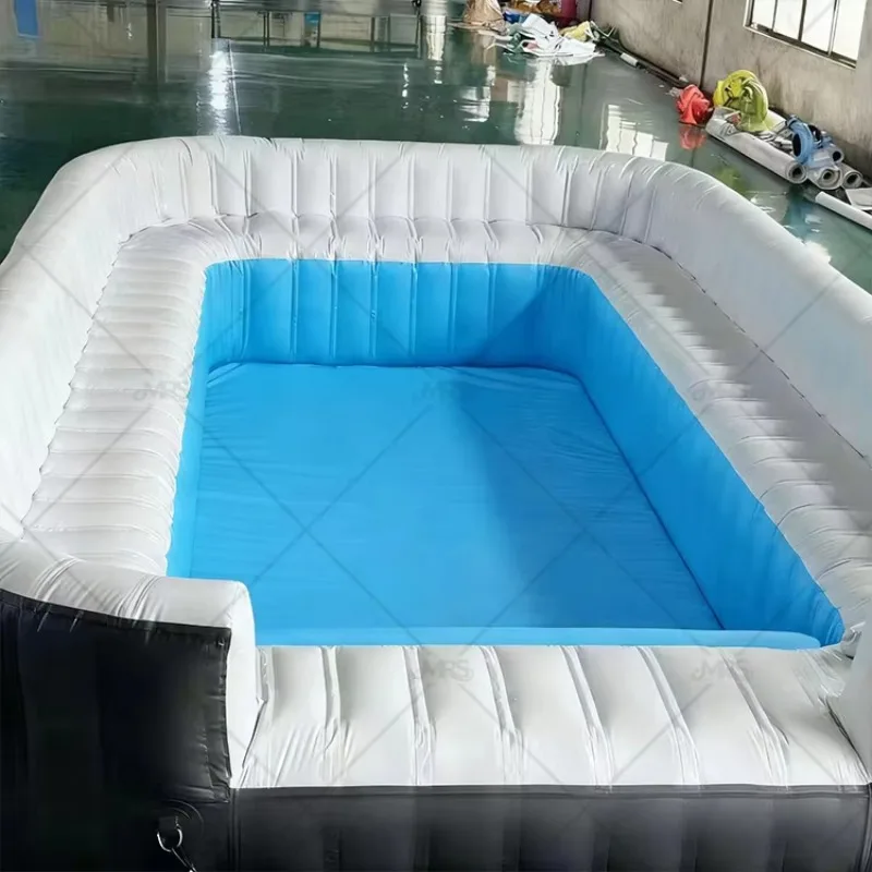 Outdoor Inflatable Swimming Pool for Adults and Kids, High-Quality Large White PVC Rectangle Shape