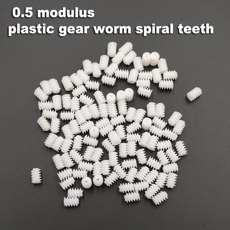 10pcs 0.5 Module Plastic Worm Gears, Dia 6mm, Length 6mm, Bore 1.45mm/1.95mm for Small Motors