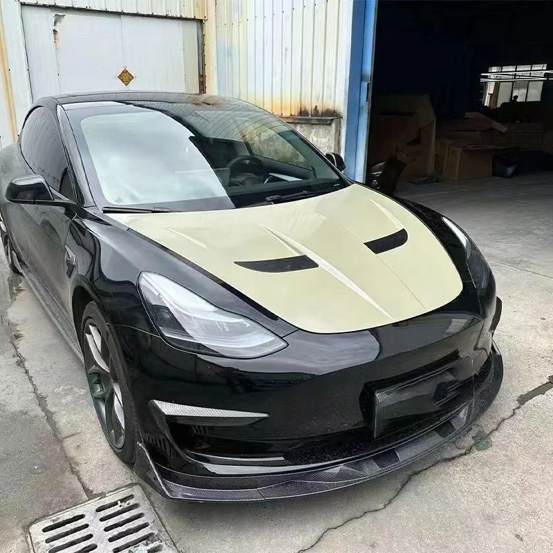 Copertura cofano motore cofano in alluminio stile turbo per cofano modello 3