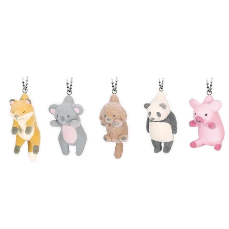 Originele QUALIA Kawaii Gashapon Capsule Speelgoed Sleutelhanger Anime Massaal Dier Teddy Panda Varken Beer Beeldje Decor Voor Kinderen Gift